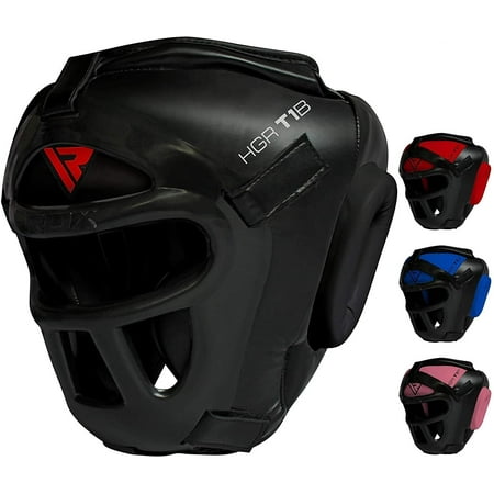 RDX Boxing Sport Protective Head Gear Removable Face Grill Black M