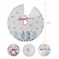 thumbnail image 7 of Blue Gnomes Christmas Christmas Tree Skirt 48 Inches Large Christmas Skirt Tree, Blue Winter Snowflake Xmas Tree Rustic Tree Skirt Christmas Decorations for Fireplace Party Holidays Indoor Outdoor, 7 of 7