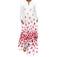 thumbnail image 2 of Robes d'Été Robe Longue Aguichant Imprimée Numérique pour Femmes Col en V avec Poches Robe à Manches Longues Robes d'Été en Liquidation, 2 of 5