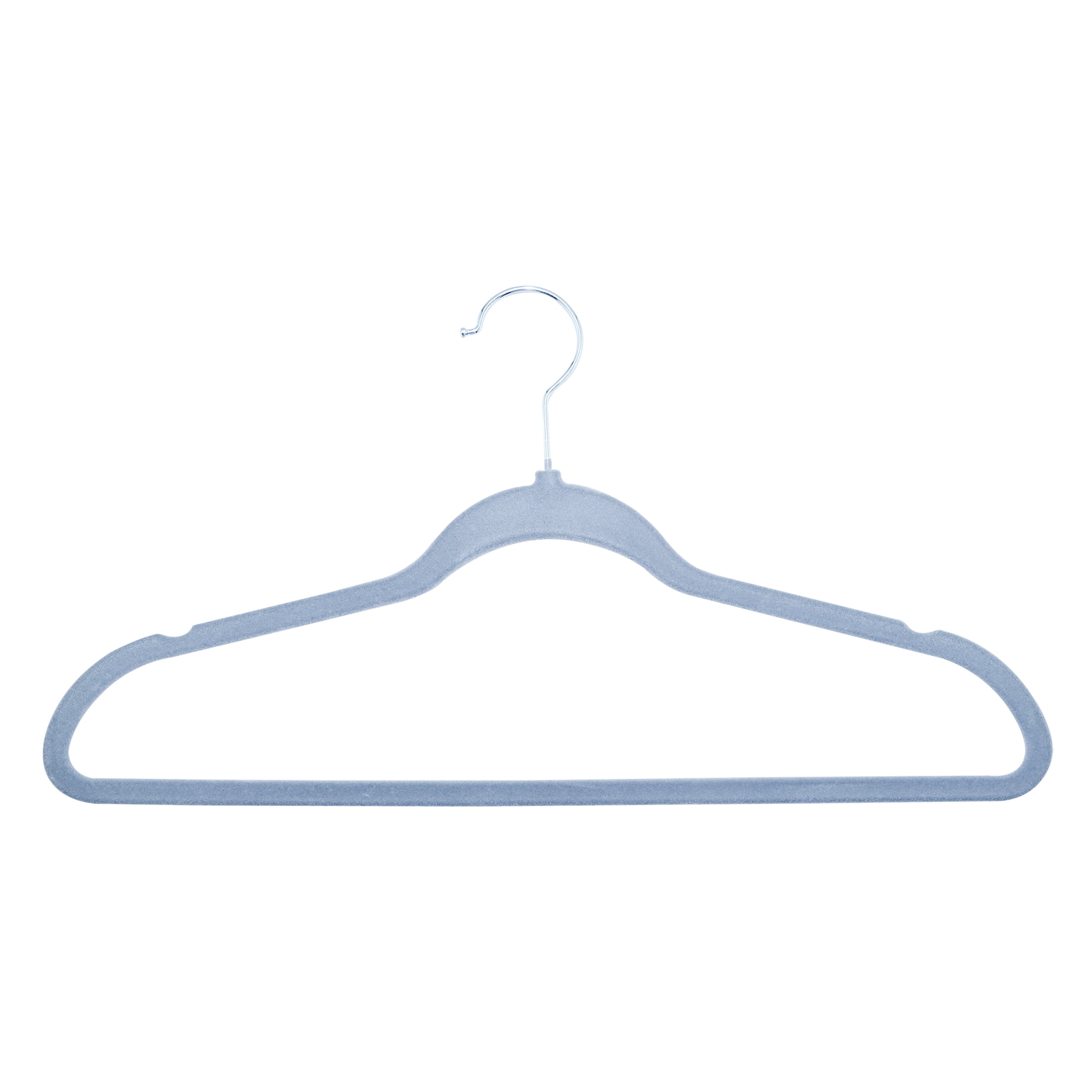 ClosetSelect Velvet Hangers for Any Clothing Type, Gray 50 Count