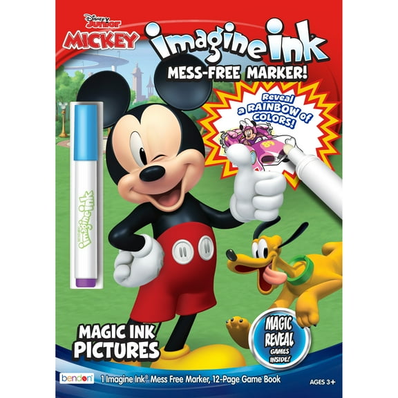 Disney Mickey Mouse 16 Page Imagine Ink Coloring Book, 1 Marker, Paperback