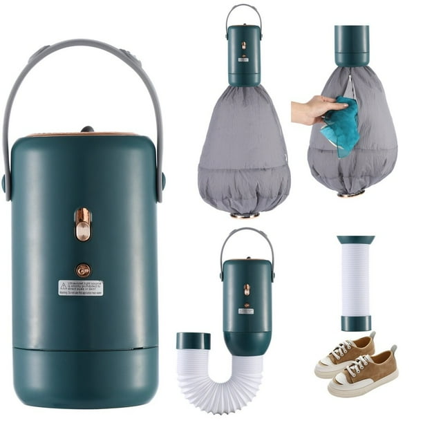 Mini Secadora con Tubo Telescópico, Secadora 3 en 1 con Lámpara Ultravioleta, Secadora de Ropa Pequeña, Secadora Portátil para Uso Doméstico y de Viaje, Secadora Multifunción para Ropa Interior, Traje