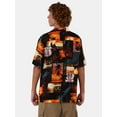thumbnail image 3 of No Boundaries Printed Rayon Button Up Resort Shirt with Short Sleeves, Men's & Big Men's, 3 of 5