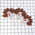 thumbnail image 3 of WHAMVOX Brown Fabric Cake Toppers with Humorous Turkey Design for Party Decorations and Cake Picks, Perfect for Thanksgiving, 3 of 8