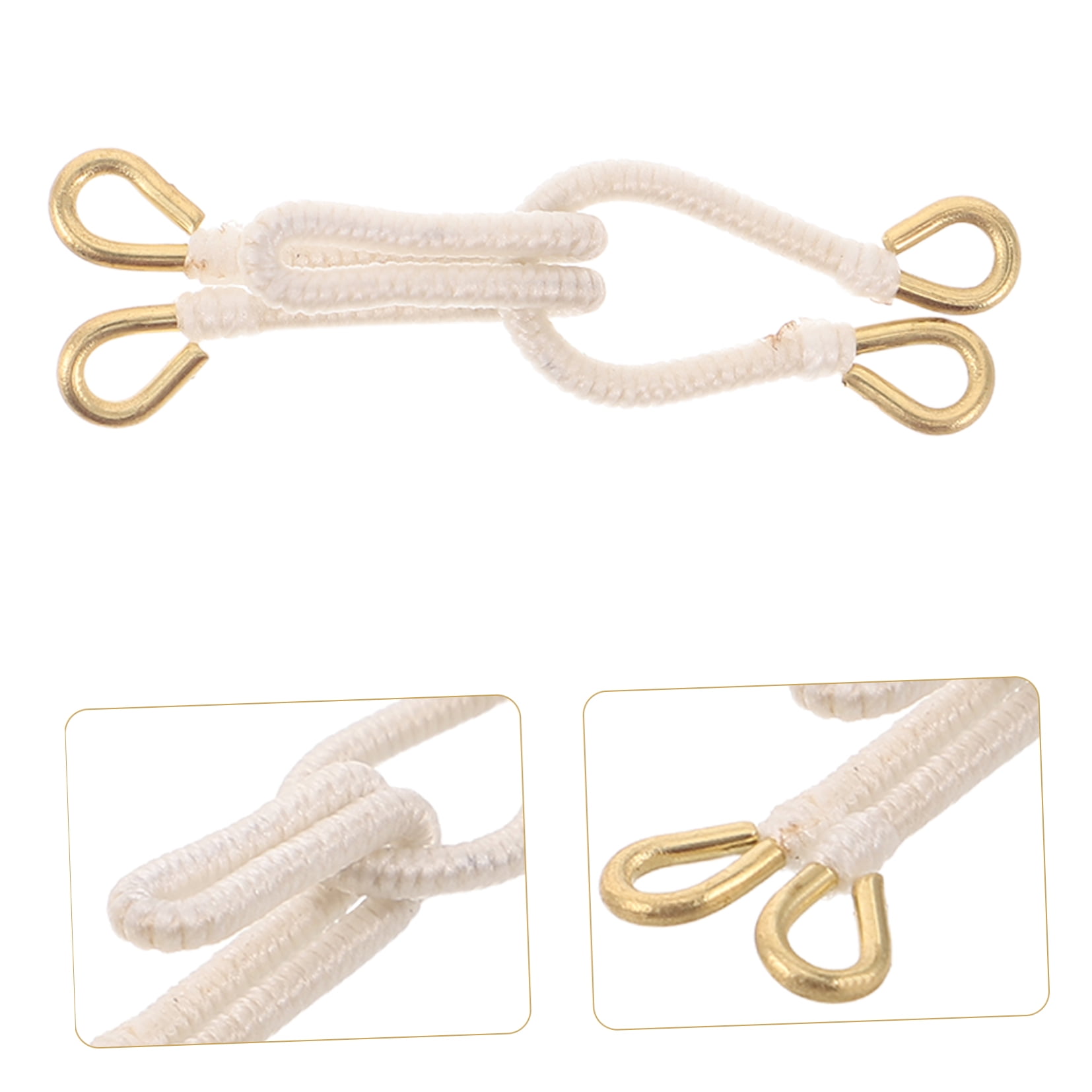 OUNONA 10 Pairs White Metal Adjustable Waist Cinch Buckles Sewing Fasteners for Clothing and Decor
