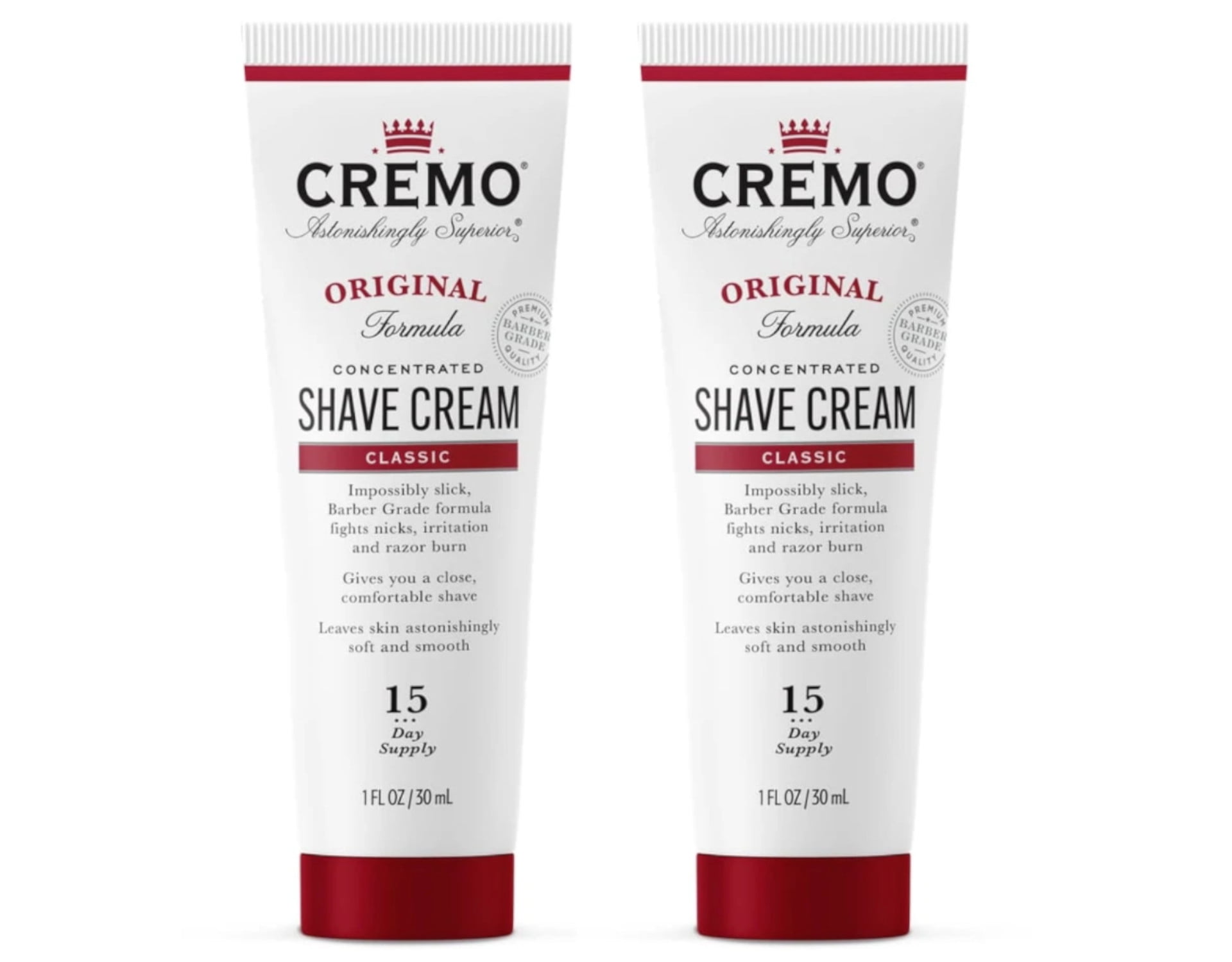 Cremo Original Formula Classic Shave Cream Travel Size, 1 Fl. Oz