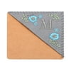 Uxcell Embroidered Corner Bookmark Cute Flower Stitched Triangle Book Page Mark for Book Lover Teacher Grey Letter M