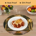 thumbnail image 4 of Brown Trees Round 13 Inch Placemats Set of 4, Forest Art Decor Spring Summer Nature Leaf HeatResistant Non Slip Place Mats for Dining Table, Wipeable Braided Kitchen Table Mats for Housewarming, 4 of 9