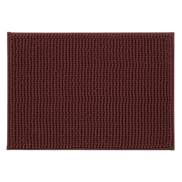 Mainstays Red Chenille Noodle Bath Rug, 17" x 24"