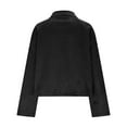 thumbnail image 5 of Sakmal Women's Barn Jacket Black Suede Plus Size Coat Winter Jackets for Women XXL, 5 of 8