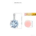 thumbnail image 3 of ANGARA Natural Prong-Set Round 1.6 ct Aquamarine Pendant with Diamond Bale in 14K White Gold for Women (Size-8mm) | March Birthstone, Anniversary, Jewelry Gift for Women | Natural Aquamarine Necklace, 3 of 9