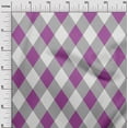 thumbnail image 3 of oneOone Silk Tabby Purple Fabric Argyle Quilting Supplies Print Sewing Fabric By The Yard 42 Inch Wide, 3 of 4