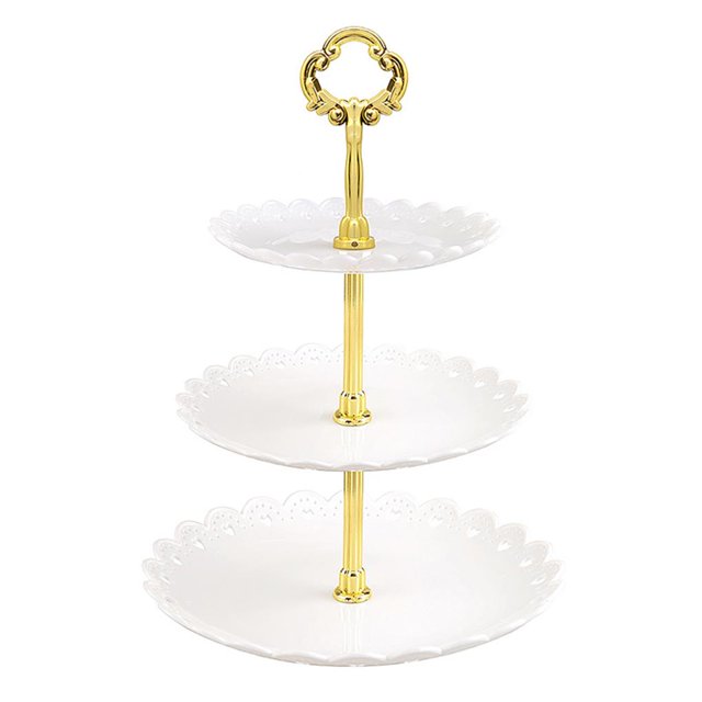 Matsuzay Soporte de 3 capas para pastel, soporte para de pastel de boda, postre, frutas, vegetales, herramienta colocada, soporte para cupcakes para Cocina y Comedor No.1 Matsuzay HA024217-01