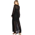 thumbnail image 4 of Love Stitch Women's Feminine Shirtdress Maxi Dress (M, Black), 4 of 4