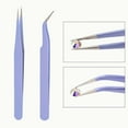 thumbnail image 2 of Ensemble de Pinces à Extension de Cils en Acier Inoxydable pour Épilation Précise et Applications de Beauté avec Embouts Lisses et Inclinés, 2 of 4