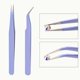 thumbnail image 2 of Juego de pinzas de acero inoxidable para extensiones de pestañas, para una depilación precisa y aplicaciones de belleza, con puntas rectas y anguladas, 2 of 4