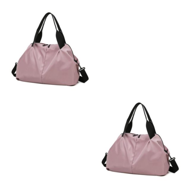 Guardurnaity Bolsa de viaje de repuesto de gran capacidad, transpirable, de un solo hombro, impermeable, para Fitness, accesorios para bolsas Rosa oscuro 2Conjunto