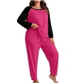thumbnail image 2 of Bixock Maternity Pajamas Sets Long Sleeve Tops and Pants Set 2 Piece Loungewear Set Soft Breathable Plus Size Women Pajamas Set Maternity Clothings, 2 of 5