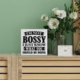 thumbnail image 4 of Zomyto 7"x7" Humorous Office Decorative Wooden Box Sign I'm Not Bossy I Just Know What You Should Wood Block Plaque Decor Farmhouse Home Office Shelf, 4 of 5