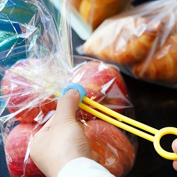 6-Pack Reusable Silicone Food Bag Clips, Airtight Seal Food Preservation Clips, Reusable Snack Bag Sealer for Pantry Organization, Anti-Food Waste Kitchen Storage Gadgets