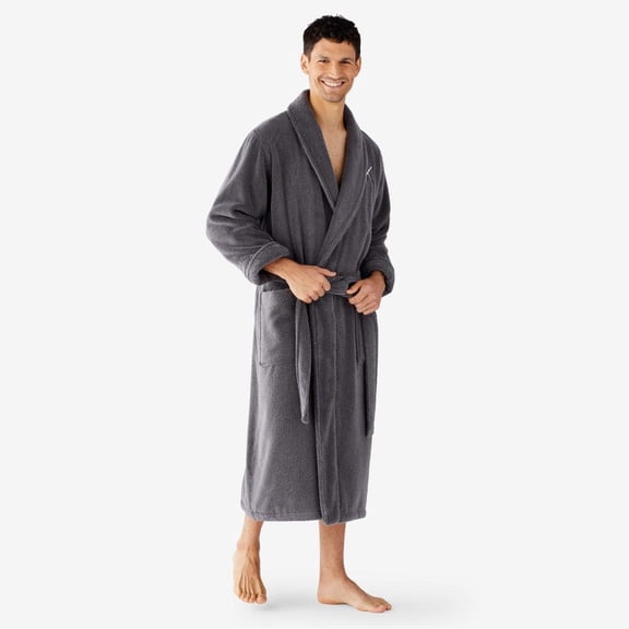 Company Cotton Men's Large Gunmetal Robe