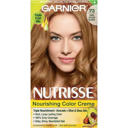 Garnier Nutrisse Nourishing Hair Color Creme, 73 Dark Golden Blonde ...