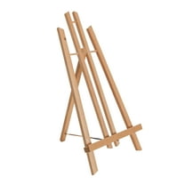 U.S. Art Supply 18" Large Tabletop Wood Display Stand A-Frame Artist Easel, Beechwood Tripod, Kid Student Painting Party
