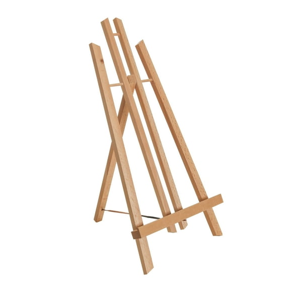 U.S. Art Supply 18" Large Tabletop Wood Display Stand A-Frame Artist Easel, Beechwood Tripod, Kid Student Painting Party