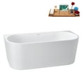 thumbnail image 2 of 63" Streamline G-11-106-BGL Soaking Glossy White Freestanding Tub and Tray With Internal Drain in Brushed Gold, 2 of 10