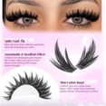 thumbnail image 3 of Eyelash Clusters con forma de flor de lanflower, manga, curva en D, 12-20 mm, 3 of 7