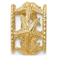 thumbnail image 3 of 14K Yellow Gold Polished Starfish Chain Slide Pendant, 3 of 7