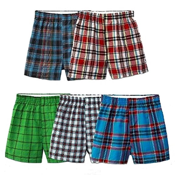 Fruit of the Loom Big Boys' 5 Pack Covered Waistband Boxer