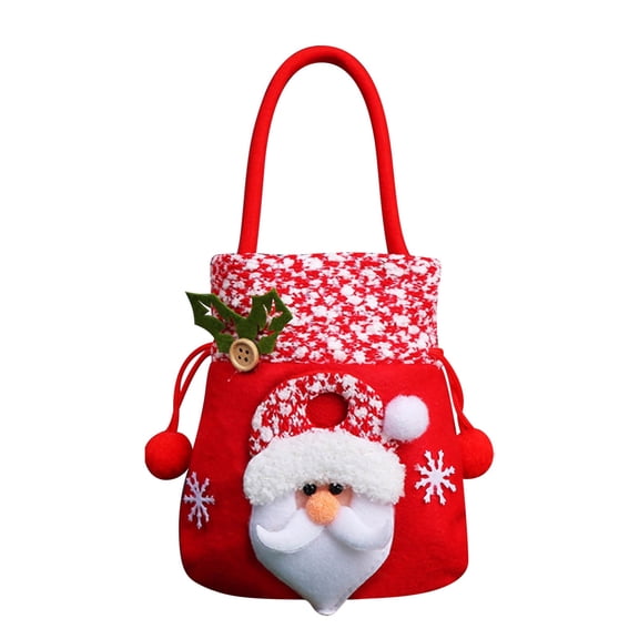 pdqouc Christmas Book Bag for Kids Christmas Eve Gift Bag Xmas Santa Candy Bag Gift Bag Children's Tote Bag Baby Kids Cartoon Cute School Bags