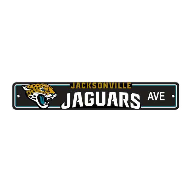 Fremont Die NFL Jacksonville Jaguars - Señal de calle (4 x 24 pulgadas)