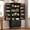 Black, variant on MOONMISS 72"H Kitchen Pantry Cabinet with 2 Doors and 2 Drawers, Solid & Strudy, Large Storage Cabinet with Fluted Barn Door and Adjustable Shelves for Kitchen, Entryway-White