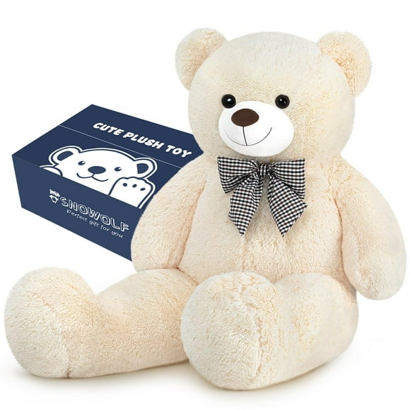 Oso de Peluche Gigante SNOWOLF Blanco 140cm Peluche Suave