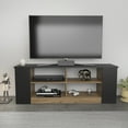thumbnail image 4 of Space 55'' Modern TV Stand Console Table Entertainment Center for Up to 65'' TVs Black Walnut Finish, 4 of 6