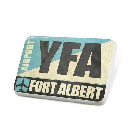 Porcelein Pin Airportcode YFA Fort Albert Lapel Badge – NEONBLOND