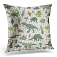 thumbnail image 1 of EREHome Green Graphic Dinosaur Pattern Dino Pillow Case Pillow Cover 18x18 inch, 1 of 1