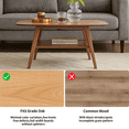 thumbnail image 4 of Mid Century Modern Walnut Small Coffee Table, 31.5" W 2-Tier Solid Oak Wood Coffee Table with Storage Shelf, Space Saving for Small Spaces, Living Room, Apartment, 4 of 10