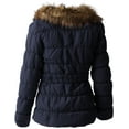 thumbnail image 3 of Ma Croix Womens Fur Lined Coat with Belt Quilted Faux Fur Insulated Winter Jacket Parka Outerwear, 3 of 5