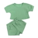 thumbnail image 2 of Ropa De Bebé (Niño O Niña) Traje De Niño Pequeño Verano Waffle Top De Manga Corta Pantalones Cortos Conjunto De Dos Piezas Verde Odeerbi  LM103-10390, 2 of 9