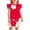 Red, variant on Girl 2-Piece Outfit Summer Sleeveless Crew Neck Tank Top + Elastic Waist Skirt Set, Cute Toddler Casual Clothes Pink Size 3Y