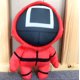 thumbnail image 2 of Peluche de 30 cm del juego del calamar, para niños, regalo para cumpleaños, San Valentín, Navidad, cuadrado, rojo, 2 of 5