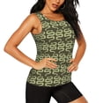 thumbnail image 2 of Easygdp Green Snake Women's Workout Tank Top, Running Top, Hiking Shirt, Quick-Dry for Running, Yoga, Hiking - Medium, 2 of 9