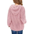 thumbnail image 2 of Sherrylily Girls Fuzzy Fleece Pullover Hoodies Sweatshirt Casual Loose Outwear Coat with Pockets 4-15 Years, 2 of 6
