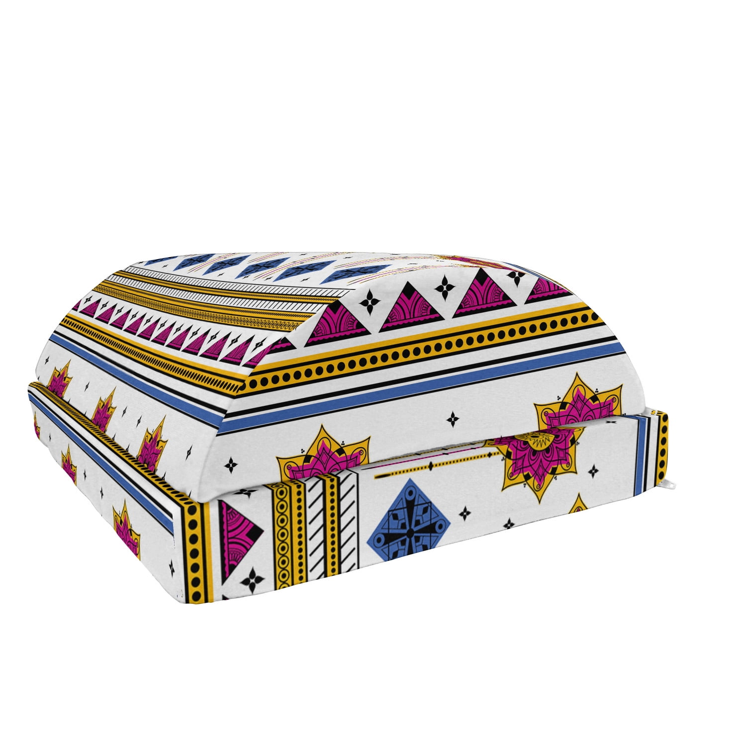 Tribal Foot Rest, Colored Vector Seamless Pattern with Mayan Inspired ...