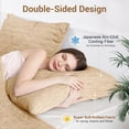 thumbnail image 5 of Aship Arc-Chill Cooling Pillow Cases, Q-Max >0.45 Jade-Infused Dual-Sided Summer Cooling Pillowcase, Smoother Skin & Frizz-Free Hair, Hidden Zipper, Machine Washable, Standard 20''x26'', 2 Pack Beige, 5 of 10