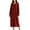 Burgundy, variant on Defitshape Women's Long Hooded Robe Zipper Front Soft Lightweight Long Sleeve Zip Up Bathrobe Comfy Spring Fall Sleeping Lounge Calf Length Maternity Housecoat Burgundy Large