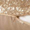 thumbnail image 3 of HTOOQ Sequins Throw Pillow Cover Solid Glitter Decorative Square Pillow Case Comfy Satin Solid Cushion Cover for Couch Sofa 20 X 20 Inch, (2 Packs, Light Gold), 3 of 7